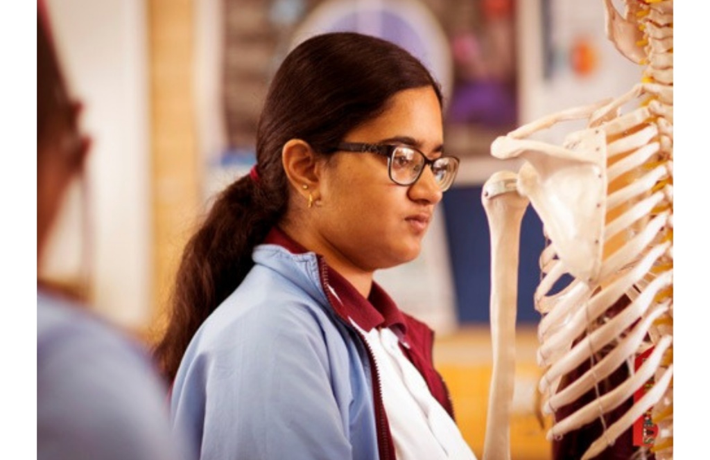 Western Sydney University nursing student studying anatomy